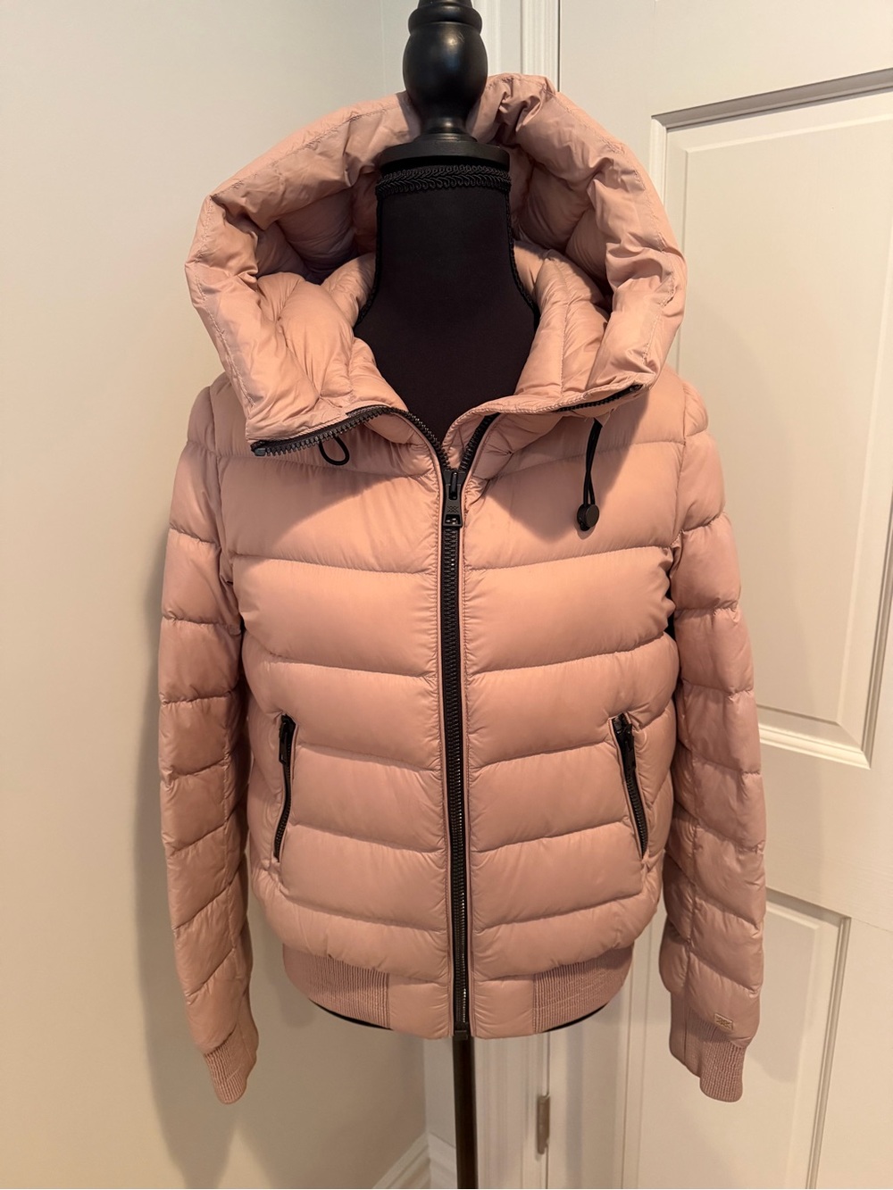 SOIA & KYO Women’s Puffer Jacket with Hood - Blush Pink